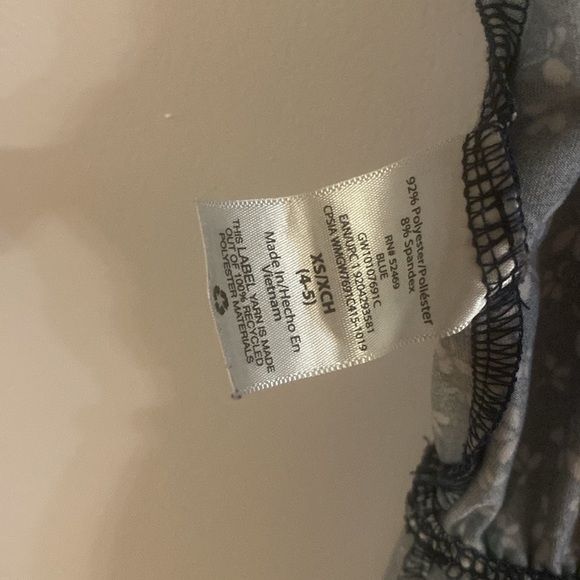 Girls Wonder Nation Blue Floral Romper Jumpsuit - Picture 6 of 6